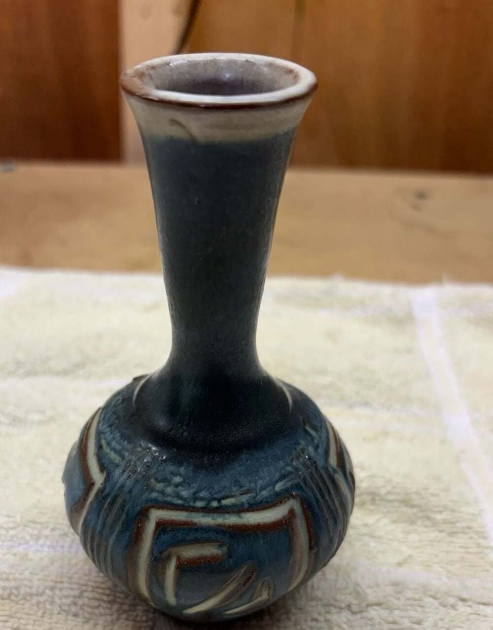 5” Vintage Hal Lasky Sgraffito Pottery Bud Vase – Puerto Rican Pottery Corp